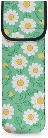 Hair Straighteners Case with Fastener - Cute Daisy Water-Resistant Neoprene Curling Iron Holder Flat Iron Curling Wand Travel Cover Case Bag PouchShield Long-Term Use by Unknown