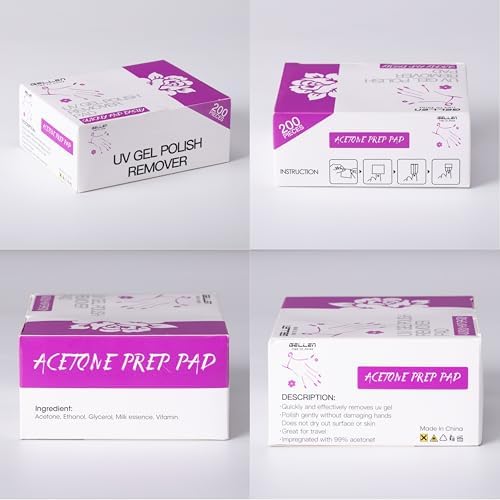GELLEN Nail Cleanser Pads and Polish Remover Pads 400 Pack with Tools - Image 2