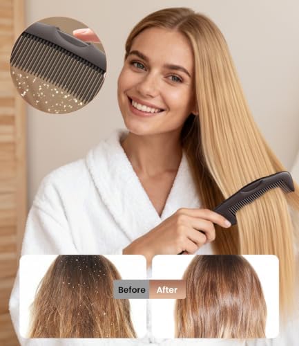 Dandruff Comb Removal 2PC Hollow Fine Tooth Scalp Detox Hair Care Tool - Image 2