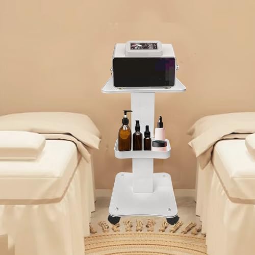 Esthetician Cart, 3 Tier Beauty Rolling Trolley with Rotation Wheels, Storage Tray Rolling Cart for Hair Salon, Spa Beauty Machine - Image 2