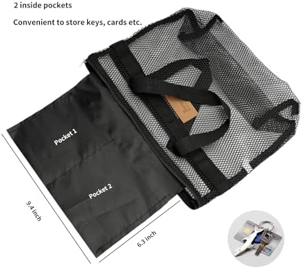 TOPASION Mesh Shower Caddy Bag Portable Hanging Toiletry and Bath Organizer with Zipper for Travel, Gym, Camping, College Dorms, Beach - Image 4