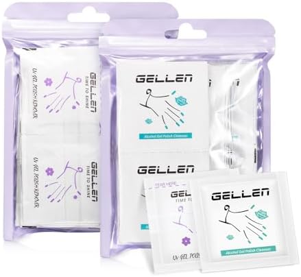 GELLEN Nail Cleanser Pads and Polish Remover Pads 100 Pack, Quick & Easy by GellenGelPolish
