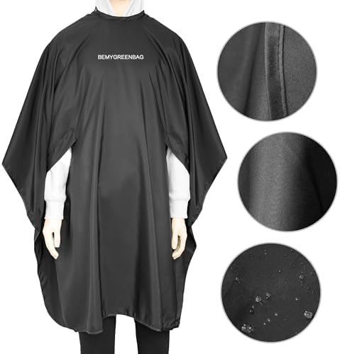 Waterproof Hairdresser Cutting Cape Lightweight with Two Slots Salon Cape Adjustable Neck Part for Adults and Youth - Image 2