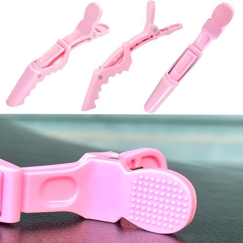 30 Pcs Alligator Hair Clip for Styling Sectioning - Salon Hair Clip for Thick Hair, Plastic Hair Styling Clip with Wide Teeth & Double-Hinged Design (Pink) - Image 5