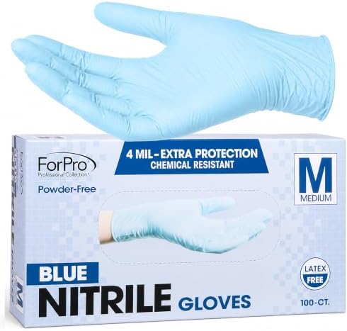 ForPro Disposable Nitrile Gloves, Chemical Resistant, Powder-Free, Latex-Free, Non-Sterile, Food Safe, 4 Mil - Image 2