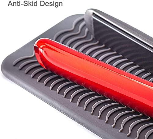 Heat Resistant Mat for Hair Tools, Silicone Heat Mat & Holder for Curling Iron, Professional Portable Travel Flat Iron Mat Pad Pouch Case Cover for Countertop - Image 3