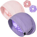 Satin Bonnets for Sleeping Adjustable Silk Lined Bonnet Sleep Cap Hair Wrap by ROYBENS