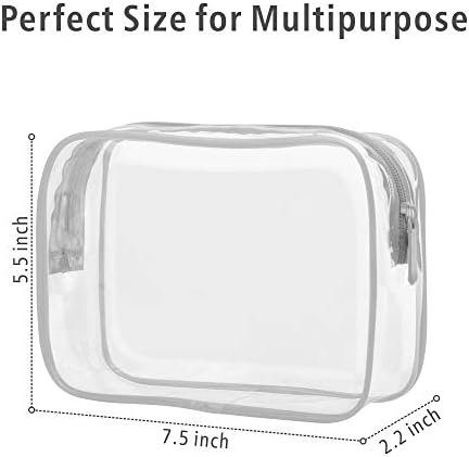 PACKISM Clear Makeup Bag for Travel - TSA Approved Toiletry Bag, Grey - Image 3