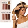 Kitsch Satin Flexi Rods, Heatless Curling Rod - 4pcs, Rosewood by Kitsch