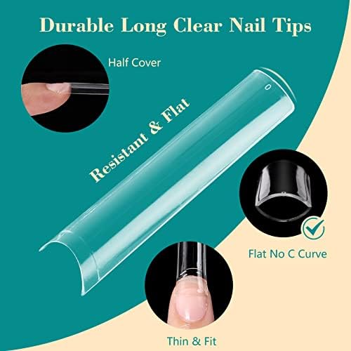 LIONVISON 3XL Square Nail Tips: No C Curve Flat Nails Tips for Home DIY - Image 3