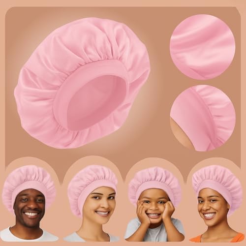 Satin Bonnet – Sleep Bonnet for Women and Men Curly Hair, Braids, and Natural Hairstyles (1pck) - Image 7