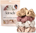 Kitsch Pillow Satin Scrunchies for Women - Blush, 4pcs by Kitsch