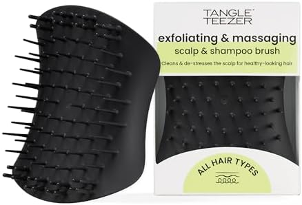 Tangle Teezer Scalp & Shampoo Brush to Exfoliate & Massage, Onyx Black by TangleTeezer