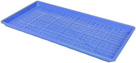 SUNPACK 10" x 20" Heavy Duty Mesh Plastic Seed Starting Tray, Blue, 1" - Ensures Water Drainage and Aeration, Perfect for Greenhouses or Indoor Gardening by SUNPACK