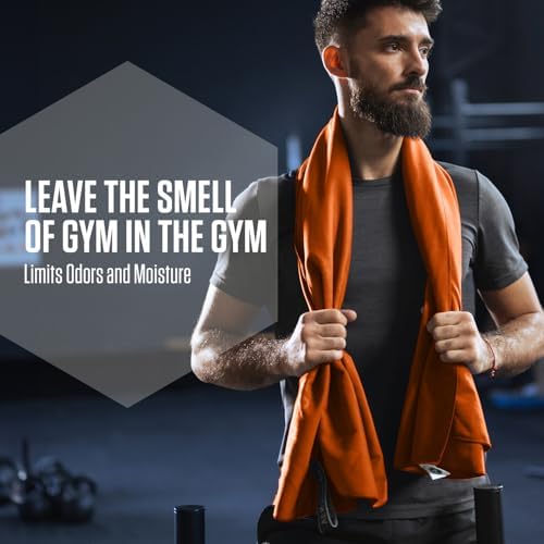 VENTURE 4TH Quick Dry Microfiber Towel for Camping & Gym - Orange Medium - Image 4