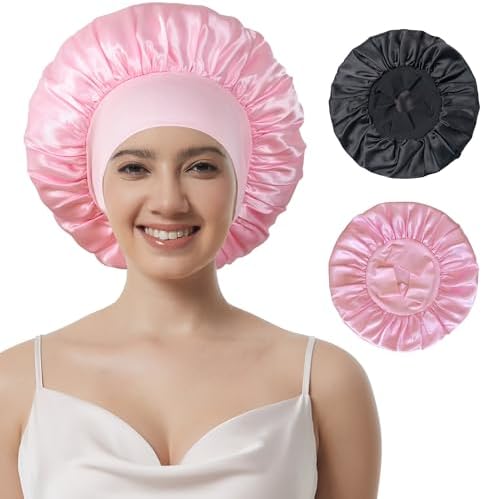 2pcs Satin Bonnet for Sleeping, Silk Hair Sleep Bonnets for Women by Simapu