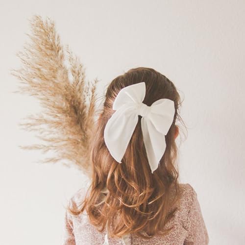 Niceye Big Hair Bows for Girls, Cotton Linen Alligator Clips, 5.5" Bows - Image 2
