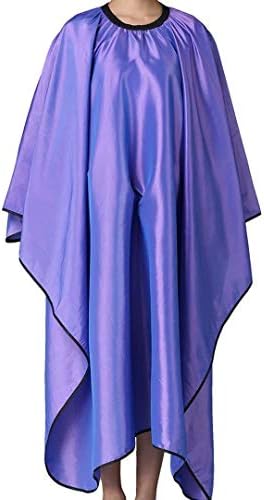 Barber Hair Cutting Cape with Adjustable Neckline 55" x 63" Purple by Iusmnur