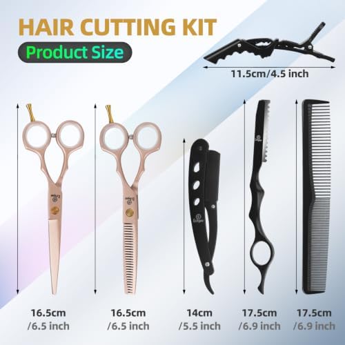 Hair Cutting Scissors Set with Thinning Shears for Home Use - Image 2