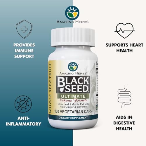 Amazing Herbs Whole Spectrum Black Seed Ultimate - 100 Count (Pack of 2) - Image 4