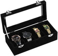 Frebeauty 4 Slot Watch Box for Men/Women,Watch Case with Glass Lid by Frebeauty