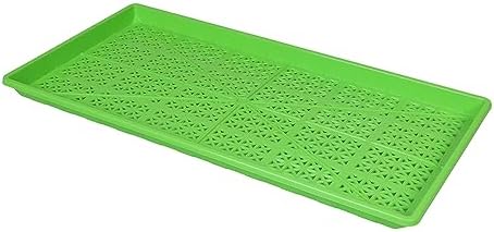 SUNPACK 10" x 20" Heavy Duty Mesh Plastic Seed Starting Tray, Green, 1" (Pack of 10) - Ensures Water Drainage and Aeration, Perfect for Greenhouses or Indoor Gardening - Image 2