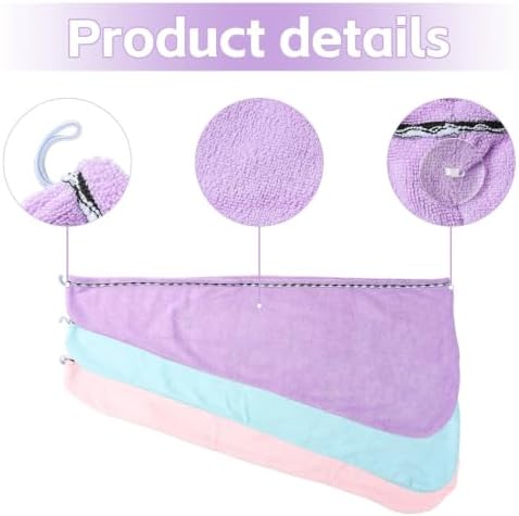 3Pcs Microfiber Hair Towel Wrap Quick Dry Soft Hair Turban for Women - Image 6