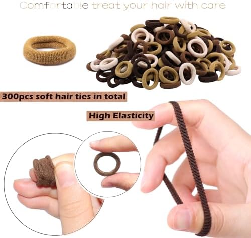 300PCS Baby Hair Ties for Girls,Soft Cotton Seamless Hair Bands - Image 5