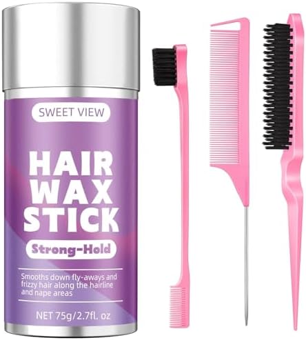 SWEET VIEW Hair Wax Stick & Slick Back Brush by SWEETVIEW