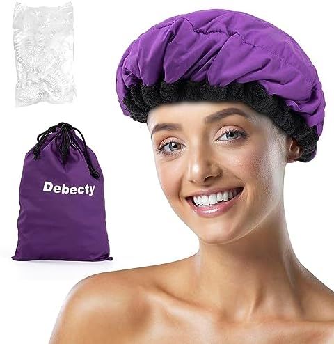 Deep Conditioning Microwavable Heat Cap for Steaming Hair Styling and Treatment, Haircare Therapy (Purple) by Unknown