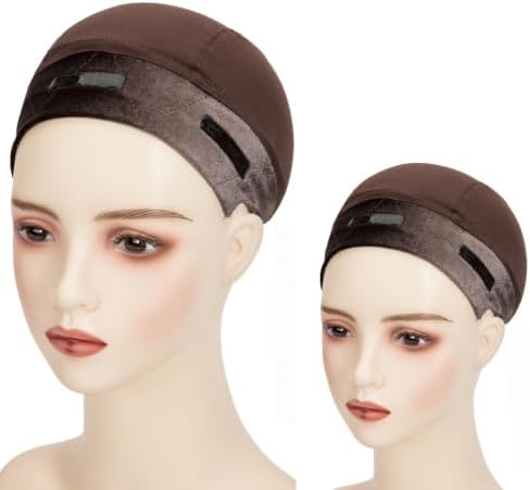 Riemann Silicone Wig Grip Cap,2in1 Wig Cap with Grip (Brown,2Pcs) by Unknown