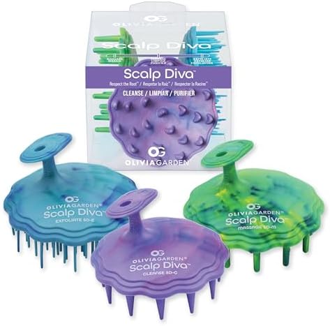 Olivia Garden Scalp Diva Scalp Care Brush - Healthy hair starts with a healthy scalp - Helps with Exfoliating, Cleansing and Massaging - Professional Hair Care Tool for All Lengths - Snag-Free Design by Unknown