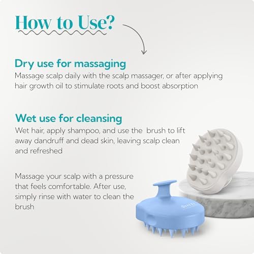 HEETA 2-Pack Large Scalp Massager Scrubber Shampoo Brush for Hair Growth - Image 5