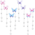 PAGOW 8pcs Butterfly Hair Tassel Clips, Cute Alligator Barrettes by PAGOW