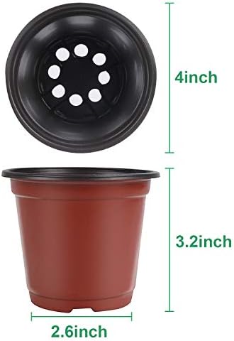Augshy 250Pcs 4 Inches Plant Pots Seed Starting Containers with 300 Labels - Image 2