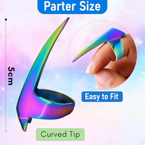 Hair Parting & Sectioning Ring - Stainless Steel Finger Braiding Hair Pick Tools Quick Installation of Human Hair Extensions Hair Styling Tools (Multi) - Image 4