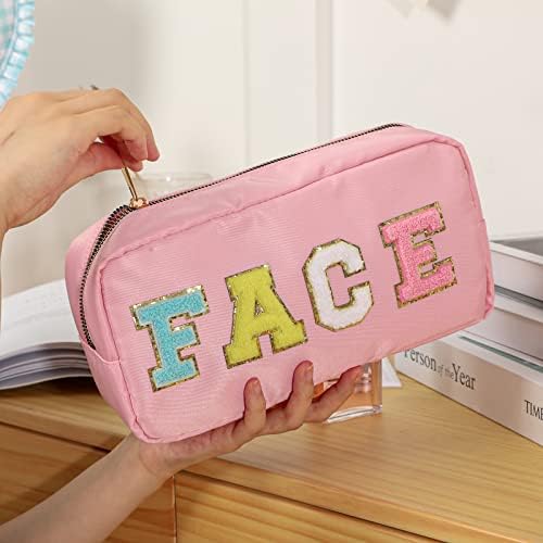 DYSHAYEN Small Cosmetic Bag, Pink Face - Image 5
