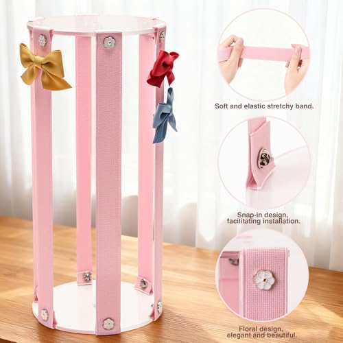 Bow Organizer for Girls - Large Capacity Hair Clip Organizer, Effortless Hair Bow Holder for Home Dresser, Perfect for Gifting, Essential Storage Solution for Girls - Image 4