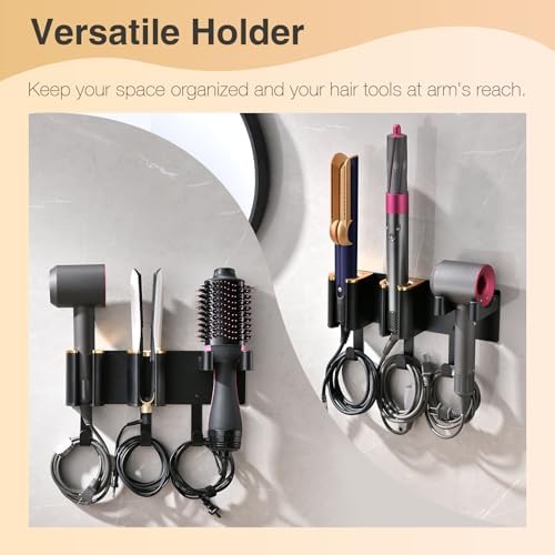 Wall Mount Hair Tool Organizer, Hair Dryer and Curling Iron Holder - Image 4