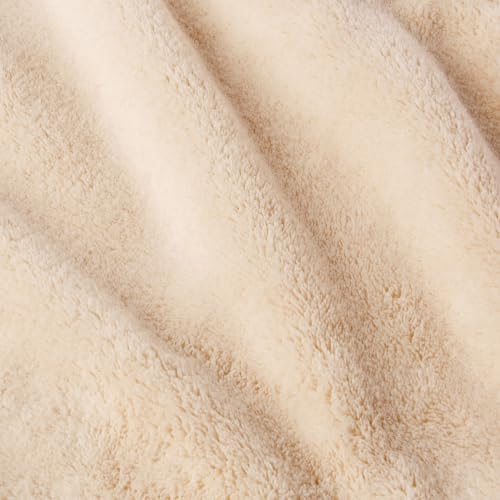Amazon Basics Quick Dry Microfiber Hair Towel Wrap, Hair Drying Towel, White/Beige/Grey, 3-Pack - Image 4