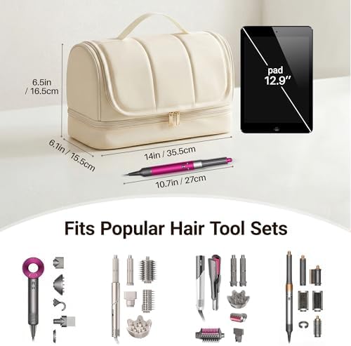 Hair Tool Organizer for Dyson Airwrap and Shark, Beige - Image 3
