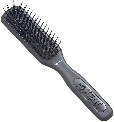 Kent AH11G Airhedz Pro Narrow Pin Hair Brush, Fine Pin Detangler Brush Ideal for Taming and Straightening Non-Scratch for Pain-Free Detangling by KENT