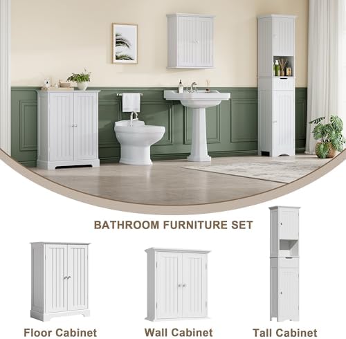 ChooChoo Bathroom Floor Cabinet with 2 Doors and Adjustable Shelves - Image 5