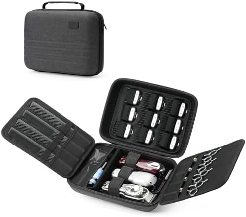 Hair Clipper Case for Surker/Wahl/Andis/Novah Men Razor Guard Grooming Kits by YINKECASE