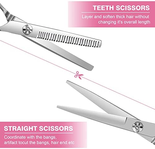 Hair Cutting Kit for DIY Hair Cutting at Home, Hair Scissors, Split Ends Trimmer, Bangs Clips, Professional Hair Cutting Tools for Women, Kids - Image 5