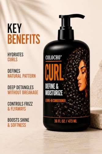 Colocho Leave In Conditioner for Curly Hair, Hydrating Curl Cream, 16 oz - Image 5