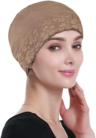 Lace Beanie Sleep Caps Head Coverings for Women Hair Loss by Alnorm