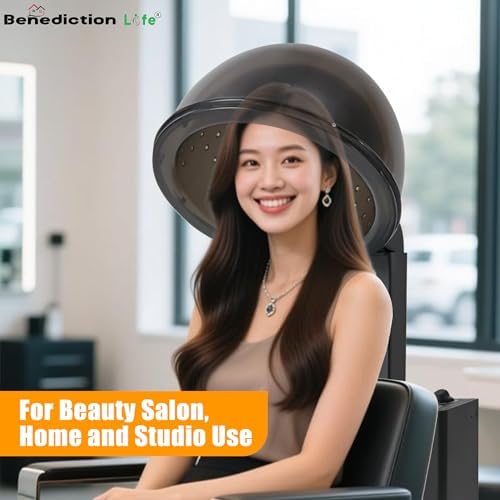 Hooded Conditioning Hair Dryer 1200W, 0-60 Minute Timer, Professional Hooded Standing Salon Dryer, Temperature Adjustable, Angle & Height Adjustable Downdraft Hood, for Homes, Beauty Salons, Studios - Image 6