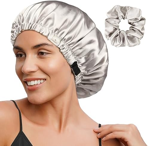 YANIBEST Adjustable Satin Bonnet to Reduce Frizz, Silk Feeling Hair Wrap by yanibest