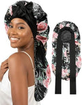 AWAYTR Long Satin Bonnet for Braids - Double Layer Hair Bonnet for Sleeping by AWAYTR